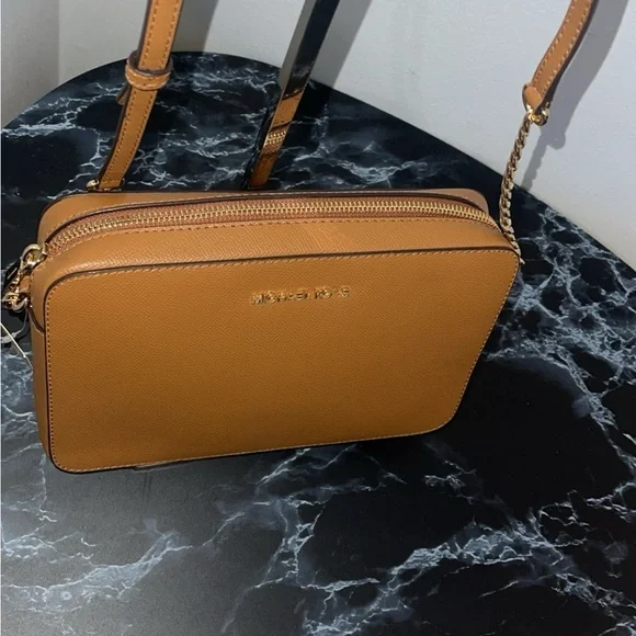 MICHAEL KORS  Crossbody Bag JS Large Saffiano Leather Acorn NEW - Minor Damage - Picture 9 of 12